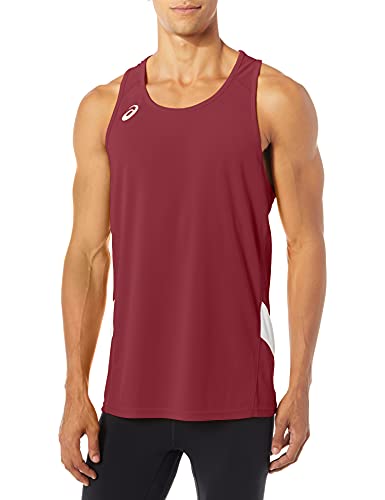 Amazon.com : ASICS Team Sweep Singlet, Cardinal/White, 3X-Large